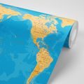 SELF ADHESIVE WALLPAPER WORLD MAP IN AN INTERESTING DESIGN - SELF-ADHESIVE WALLPAPERS - WALLPAPERS