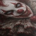 QUADRO SU TELA – CLOWN HORROR DAL SORRISO AGGHIACCIANTE - QUADRI HALLOWEEN E HORROR - STAMPE E QUADRI