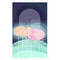 POSTER CURCUBEU DEASUPRA LUNCII ABSTRACTE MID-CENTURY - MOTIVE DIN ATELIERUL NOSTRU - POSTERE