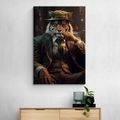 CANVAS PRINT ANIMAL GANGSTER TIGER - PICTURES OF ANIMAL GANGSTERS - PICTURES