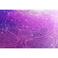 CANVAS PRINT INDIAN MANDALA WITH A GALACTIC BACKGROUND - PICTURES FENG SHUI - PICTURES