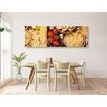 CANVAS PRINT VARIATIONS OF ITALIAN PASTA - PICTURES OF FOOD AND DRINKS - PICTURES