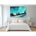 TABLEAU SUR TOILE – PAYSAGE D'HIVER FÉERIQUE - TABLEAUX DE LA NATURE ET DES PAYSAGES - TABLEAUX