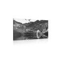 CANVAS PRINT SEA EYE IN THE TATRAS IN BLACK AND WHITE - BLACK AND WHITE PICTURES{% if product.category.pathNames[0] != product.category.name %} - PICTURES{% endif %}