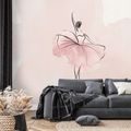 TAPETE ELEGANTE BALLERINA IM ROSA ROCK - TAPETEN MIT MENSCHEN UND PROMIS - TAPETEN
