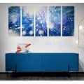 5-PIECE CANVAS PRINT ABSTRACTION MOVEMENT OF STARS - ABSTRACT PICTURES{% if product.category.pathNames[0] != product.category.name %} - PICTURES{% endif %}