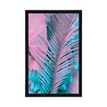 POSTER PALM LEAVES IN UNUSUAL NEON COLORS - NATURE - POSTERS