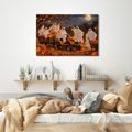 QUADRO SU TELA – SPETTRALE CORSA AUTUNNALE DI FANTASMI - QUADRI HALLOWEEN E HORROR - STAMPE E QUADRI