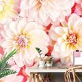 SELF ADHESIVE WALL MURAL PASTEL DAHLIA FLOWERS - SELF-ADHESIVE WALLPAPERS - WALLPAPERS