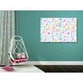 CANVAS PRINT TOYS IN PASTEL COLORS - CHILDRENS PICTURES - PICTURES