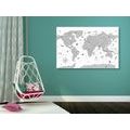 DECORATIVE PINBOARD BLACK AND WHITE MAP - PICTURES ON CORK - PICTURES
