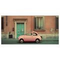 OBRAZ VINTAGE AUTO PŘED DOMEM - OBRAZY AUT - OBRAZY