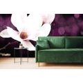 TAPET FLOARE DE MAGNOLIE PE FUNDALUL ABSTRACT - TAPET FLORI - TAPETURI