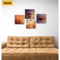 CANVAS PRINT SET NATURE IN A ROMANTIC DESIGN - SET OF PICTURES - PICTURES