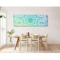 CANVAS PRINT BLUE-GREEN MANDALA - PICTURES FENG SHUI - PICTURES