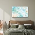 WANDBILD SURFER AUF TÜRKISFARBENEN WELLEN - BILDER MEER UND STRAND - BILDER