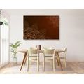 CANVAS PRINT MODERN ELEMENTS OF MANDALA IN SHADES OF BROWN - PICTURES FENG SHUI - PICTURES