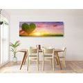 CANVAS PRINT HEART-SHAPED TREE IN A MEADOW - PICTURES LOVE - PICTURES