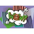 TAPETA STYLOWY FIOLETOWY POP ART - WOW! - POP ART TAPETY - TAPETY