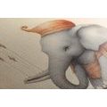 CANVAS PRINT DREAMY ELEPHANT ABOVE THE CLOUDS - DREAMY LITTLE ANIMALS - PICTURES