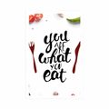 POSTER WITH THE INCRIPTION - YOU ARE WHAT YOU EAT - WITH A KITCHEN MOTIF - POSTERS