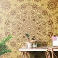 PAPIER PEINT ORNEMENTAL MANDALA AVEC UNE DENTELLE - FOND D'ÉCRAN FENG SHUI - PAPIER PEINT