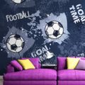 CARTA DA PARATI – PALLONE DA CALCIO IN VIOLA - CARTA DA PARATI BAMBINI - CARTA DA PARATI