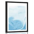 POSTER WITH MOUNT BEAUTIFUL BLUE ABSTRACTION - ABSTRACT AND PATTERNED - POSTERS