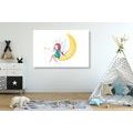 CANVAS PRINT MAGICAL FAIRY ON THE MOON - CHILDRENS PICTURES - PICTURES