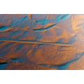 CANVAS PRINT TEXTURE OF LEAVES ON A SANDY BEACH - PICTURES OF NATURE AND LANDSCAPE - PICTURES