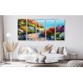 5-PIECE CANVAS PRINT FLORAL SEA - PICTURES OF NATURE AND LANDSCAPE - PICTURES