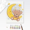 FESTÉS SZÁMOK SZERINT GYEREKEKNEK MACKÓ ÉS A HOLD - GYERMEKEKNEK - FESTÉS SZÁM SZERINT