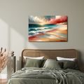 OBRAZ TYRKYSOVÉHO MOŘE S VLNAMI - OBRAZY MOŘE A PLÁŽ - OBRAZY