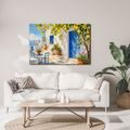 WANDBILD MEDITERRANE GASSE MIT ZITRONENBAUM - BILDER MEER UND STRAND - BILDER