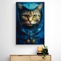 CANVAS PRINT BLUE-GOLD CAT - PICTURES LORDS OF THE ANIMAL KINGDOM - PICTURES