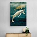 CANVAS PRINT A WHALE IN THE OCEAN - PICTURES UNDERWATER WORLD - PICTURES