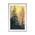 POSTER WITH MOUNT FOREST PAINTING - NATURE - POSTERS