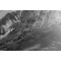 CANVAS PRINT MAJESTIC MOUNTAINS IN BLACK AND WHITE - BLACK AND WHITE PICTURES - PICTURES