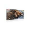 CANVAS PRINT KING OF ANIMALS IN WATERCOLOR - PICTURES OF ANIMALS - PICTURES