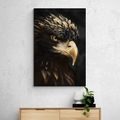 WANDBILD SCHWARZ-GOLDENER ADLER - WANDBILDER MIT DEN HERRSCHERN DES TIERREICHS - BILDER