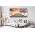 CANVAS PRINT OLD WOODEN PIER - PICTURES OF NATURE AND LANDSCAPE - PICTURES