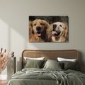 WANDBILD FRÖHLICHE HUNDEGESICHTER - BILDER VON HUNDEN - BILDER