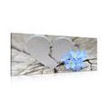 CANVAS PRINT HEART ON AN OLD WOOD - STILL LIFE PICTURES - PICTURES
