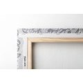 WANDBILD EINZIGARTIGES ETHNISCHES ORNAMENT IN SCHWARZ-WEISS - SCHWARZ-WEISSE BILDER - BILDER