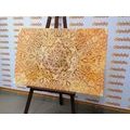 WANDBILD GOLDENES ETHNISCHES MANDALA - BILDER MIT FENG SHUI-MOTIVEN - BILDER