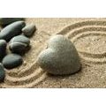 WALL MURAL ZEN STONE IN THE SHAPE OF A HEART - WALLPAPERS FENG SHUI - WALLPAPERS