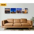 CANVAS PRINT SET NIGHT CITIES - SET OF PICTURES - PICTURES