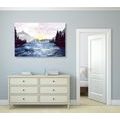 CANVAS PRINT SKETCHED LANDSCAPE - PICTURES OF NATURE AND LANDSCAPE - PICTURES