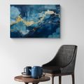 CANVAS PRINT BLUE MARBLE - MARBLE PICTURES - PICTURES