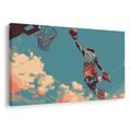 WANDBILD BASKETBALLSPRUNG ZUM HIMMEL - POP-ART-BILDER - BILDER